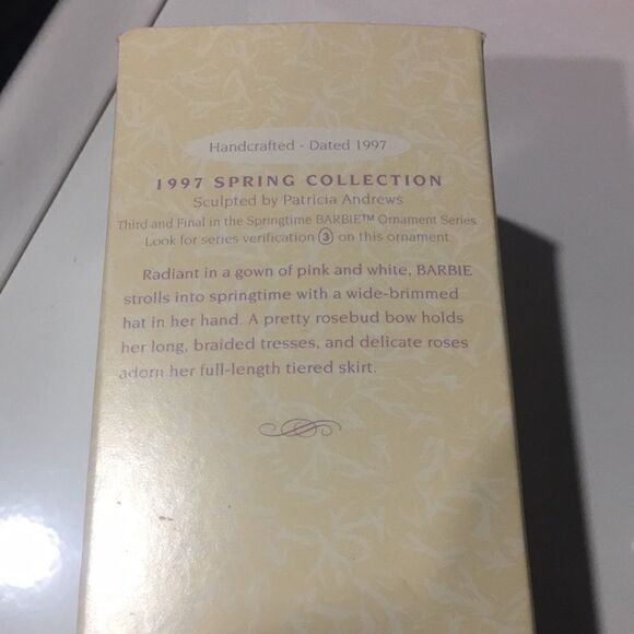 Vintage 1997 Spring Collection Hallmark Barbie Ornament - Picture 7 of 10